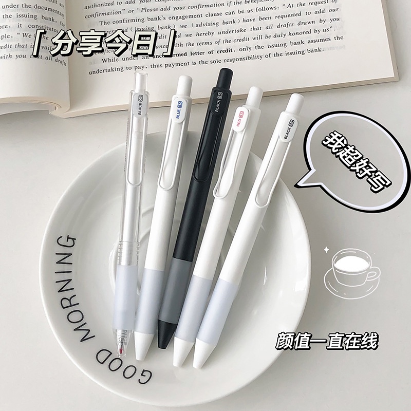 Bút bấm DOMI mực đen ngòi 0.5mm phiên bản basic ouyou