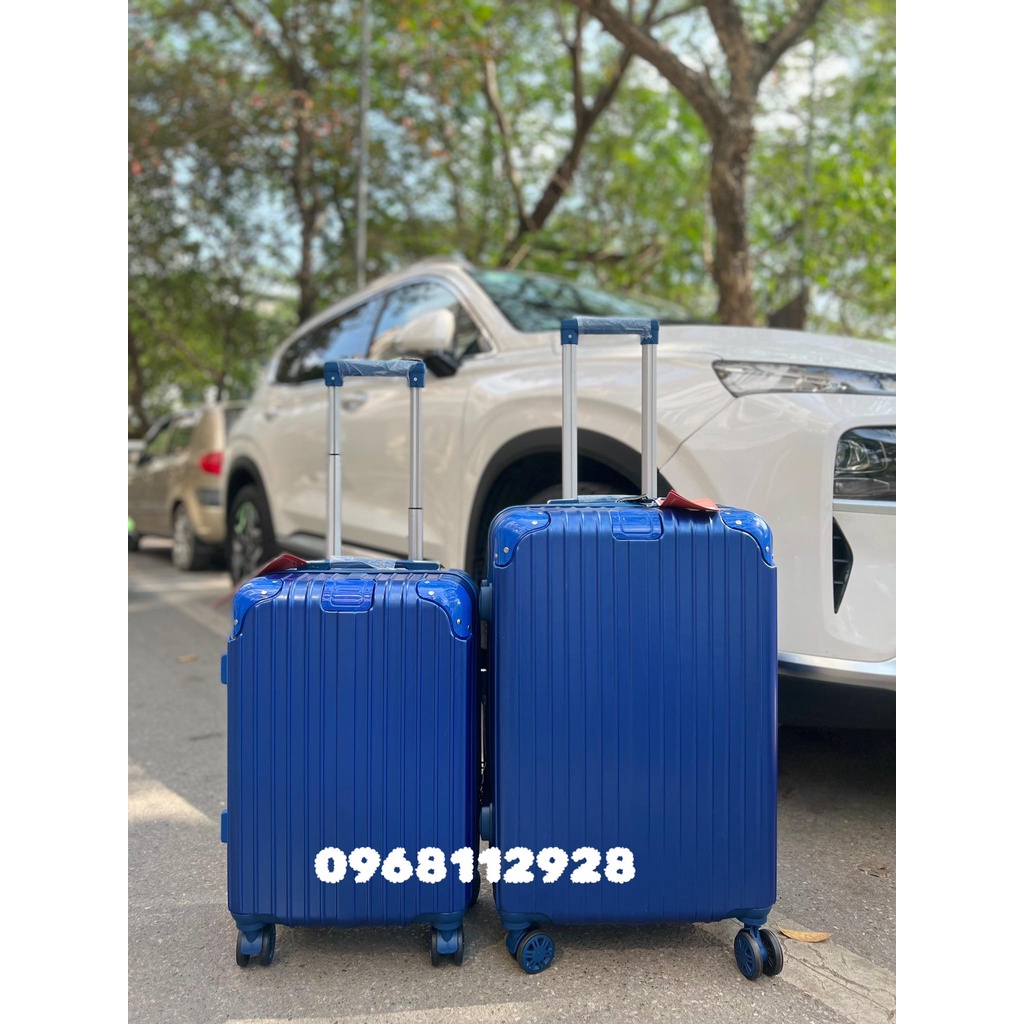 \*.*/SALE THÁNG DU LỊCH \*.*/SIZE 20+24 - Vali kéo du lịch bo góc khung nhôm khoá kéo có khuy móc đồ, nhựa abs cao cấp