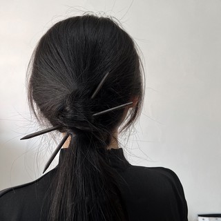 (0926) Trâm Cài Tóc Đen Chuỗi Ngọc Cổ Điển
