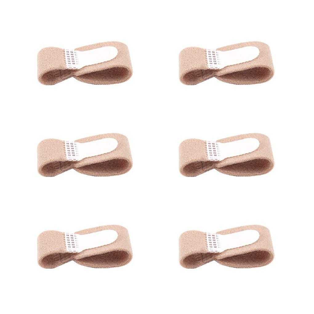 Set 6 Dụng Cụ Tách Ngón Chân Bằng Nylon Thoáng Khí Bảo Vệ Chân Có Thể Giặt Và Tái Sử Dụng