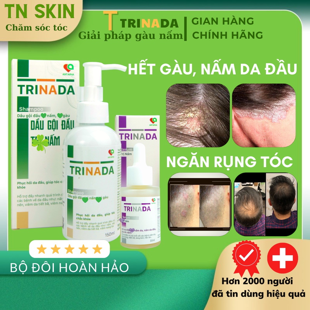 Nấm da đầu, dầu gội gàu hết ngứa serum loại bỏ tận gốc nấm da đầu không tái phát của antapha tnskin