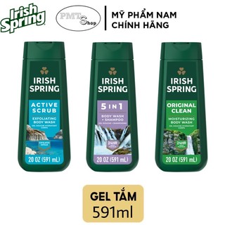 (Nội Địa Mỹ) Sữa Tắm nam Irish Spring Gel 887ml 591ml Original Clean Deep Active Scrub Moisture Tắm gội toàn thân 5in1