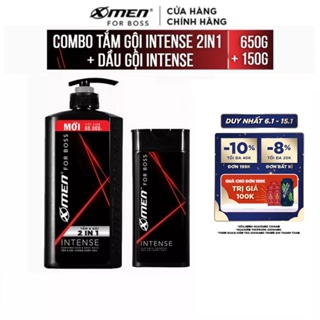 Mã COSXMEN511 - 60K đơn 400K Combo Tắm Gội X-Men for Boss Intense 2IN1