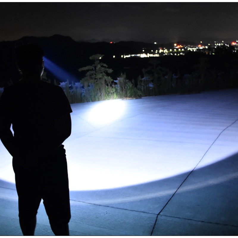 1 Đèn Pha 11 Bóng Led Chống Nước Có Thể Sạc Lại Bằng Cổng USB Cho Hoạt Động Ngoài Trời