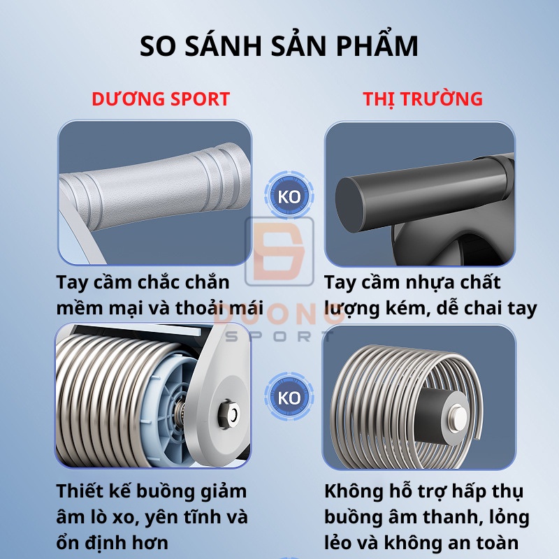 Con Lăn Trợ Lực HIFIT Thế Hệ Mới 2 Bánh V02 Tự Động Kéo Về Tặng Kèm Miếng Lót Chân DC0013