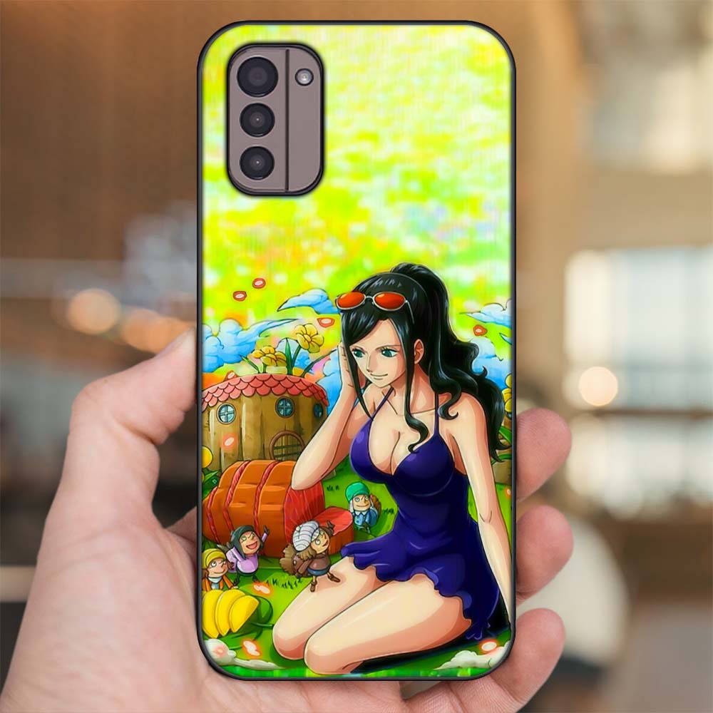 Ốp lưng Nokia G11 viền đen in hình Nico Robin One Piece Đảo Hải Tặc