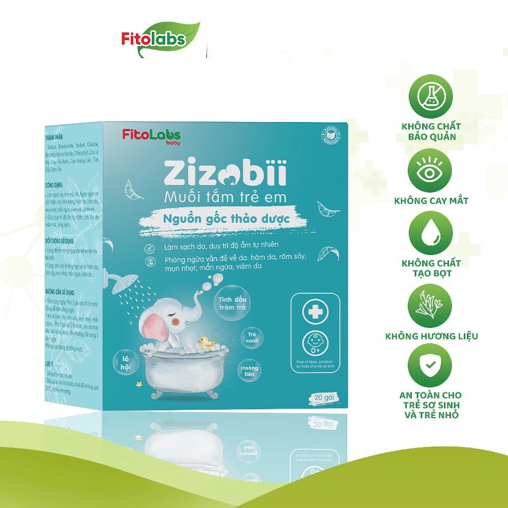 Muối Tắm Thảo Dược Zizobii FITOLABS Giúp Làm Sạch Da, Dưỡng Ẩm Tự Nhiên