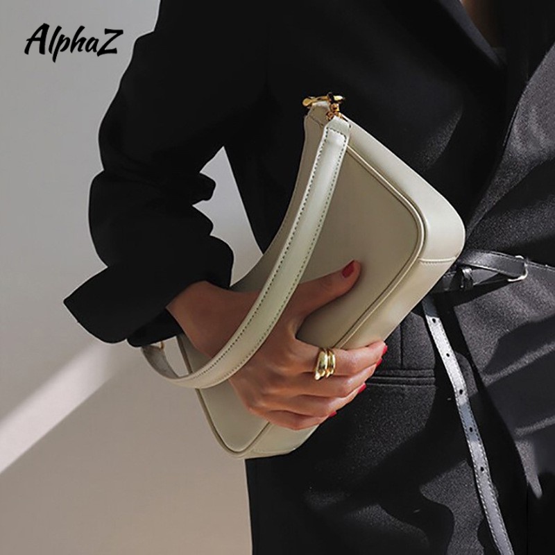 AlphaZ Túi đeo dưới cánh tay Phối Dây Xích Thời Trang Vintage Hợp Xu Hướng Cho Nữ