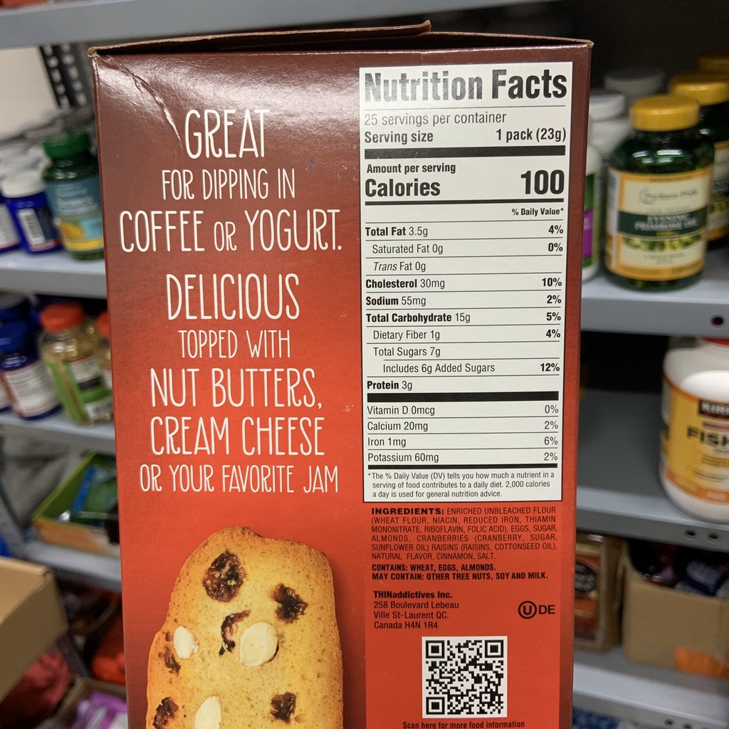 Bánh quy hạnh nhân xoài dừa date 4/2024 ăn kiêng THINaddictives - EDS Hàng Mỹ