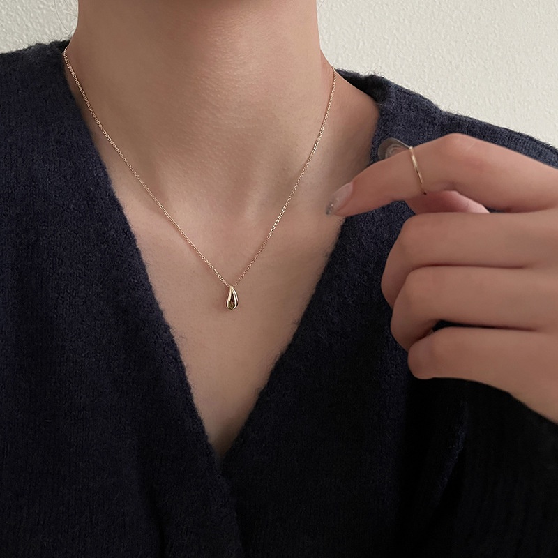 Dây chuyền nữ titan Eleanor Accessories hình giọt nước basic phụ kiện trang sức 0010
