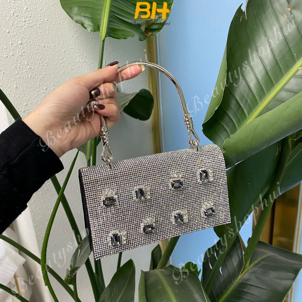 Túi Đeo Chéo Đính Đá Pha Lê Thời Trang Dành Cho Nữ