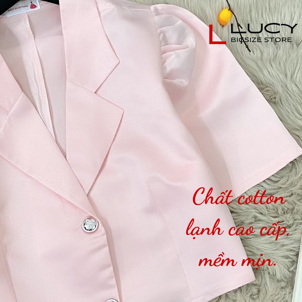 Áo bigsize nữ kiểu cổ vest dự tiệc đi chơi LUCY 50 - 90 kg