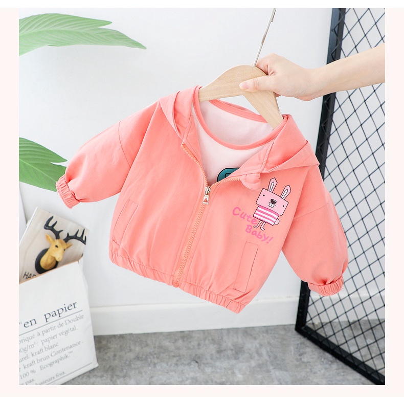 Áo khoác bé gái Bosskids in hình Thỏ Rabit Chất vải cao cấp sành điệu phong cách Hàn Quốc AKBG31123