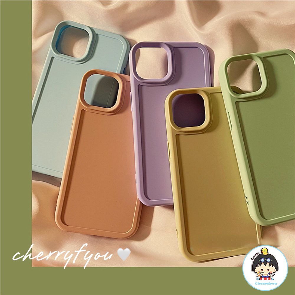 Ốp Điện Thoại Silicon TPU Mềm Màu Trơn Chống Sốc Sang Trọng Cho IPhone 11 13 12 14 Pro Max 8 7 Plus X XR