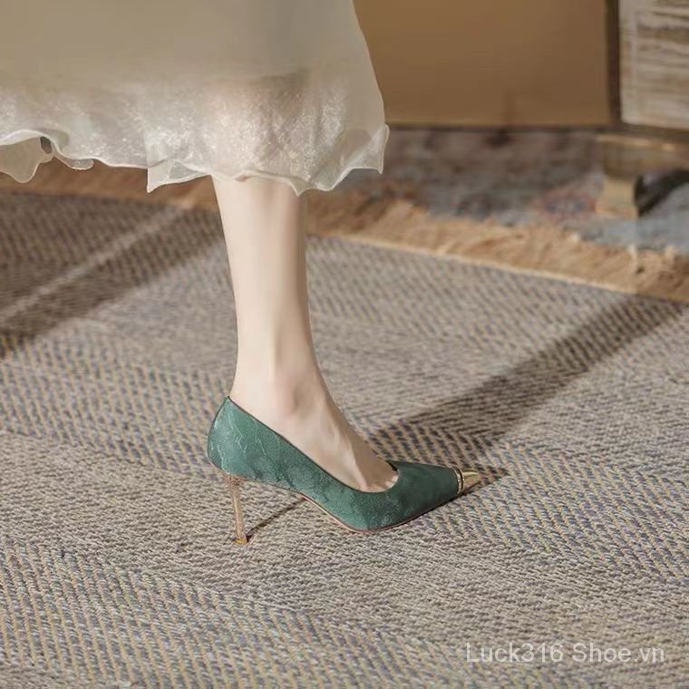 Sandal Cao Gót Mũi Nhọn Thiết Kế Mới Thời Trang Mùa Thu 2022 Dành Cho Nữ