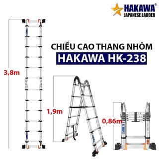 [HÀNG CHÍNH HÃNG] ✔️Thang Nhôm Rút Đơn HAKAWA HK-138✔️Công nghệ Nhật Bản✔️BẢO HÀNH 24 THÁNG