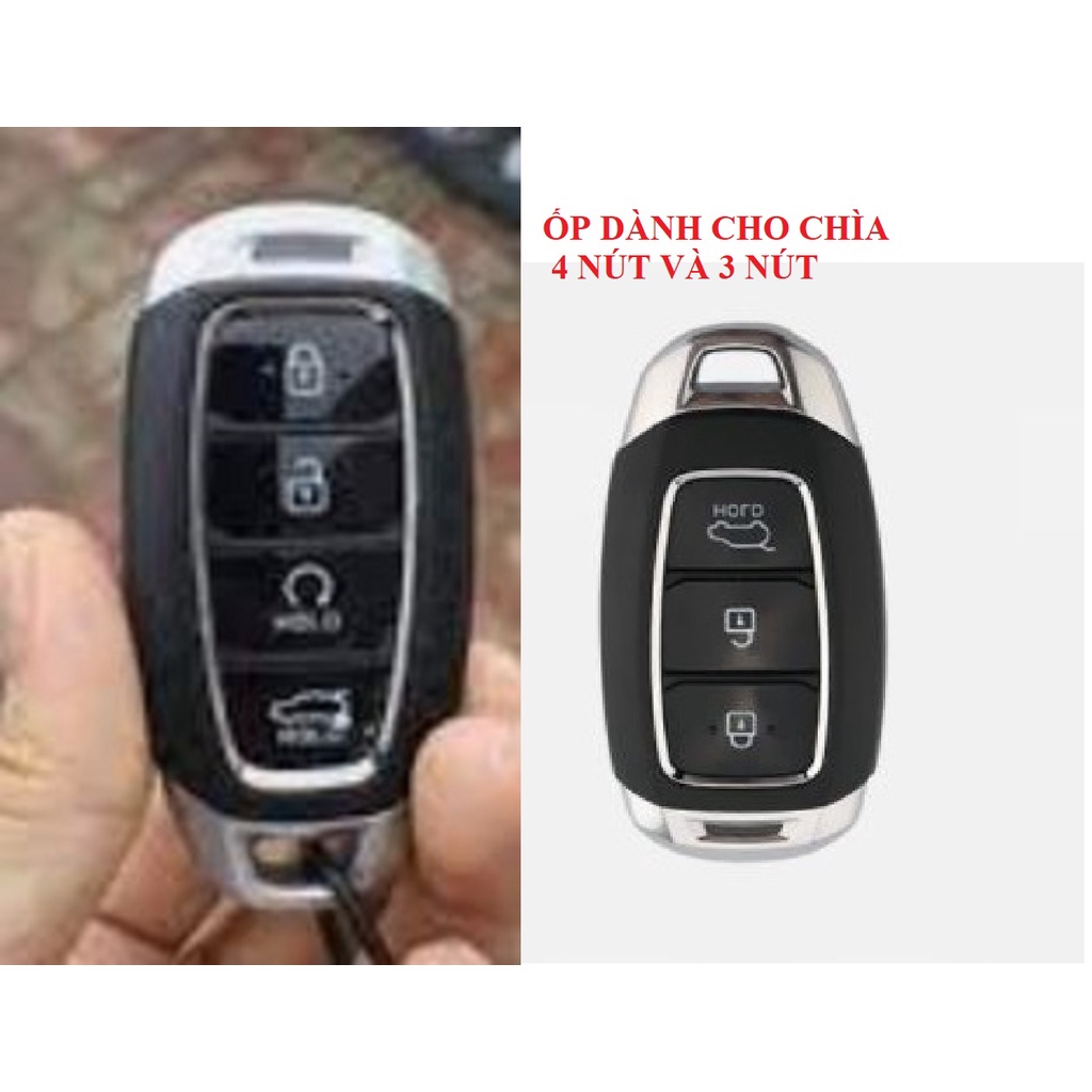 Ốp khóa Kim Loại ACCENT, ELANTRA 2023, 2022 KONA 2018 - 2022 Loại 3 Nút và 4 Nút