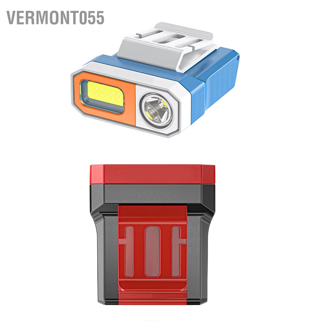 Vermont055 TD 1139 Đèn pha cảm ứng Ánh sáng mạnh pin kẹp mũ siêu cho cắm trại câu cá