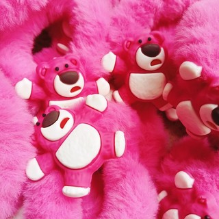 Dây cột tóc lông gấu hồng Lotso