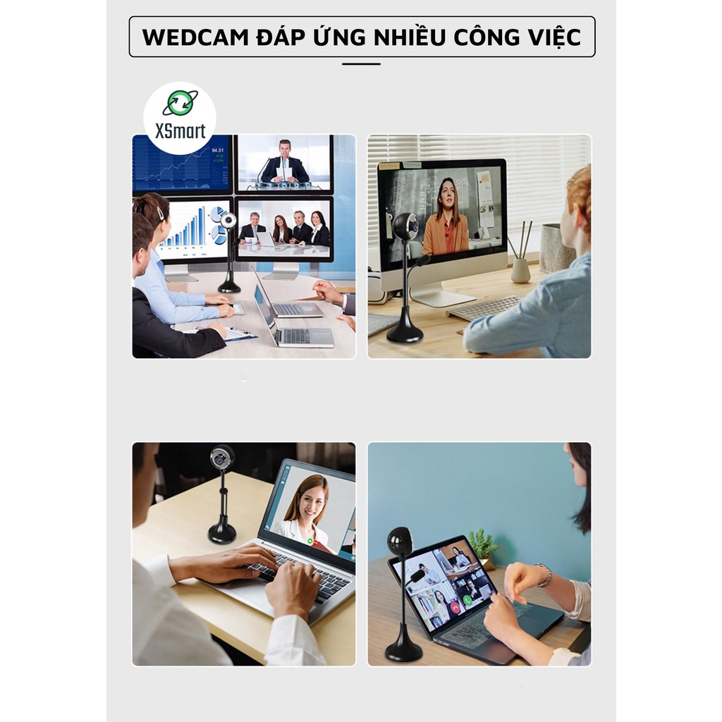 Webcam máy tính có mic xoay 360 A09 FULL HD NEW 2023 cao cấp dùng học tập, live camera trên pc laptop | BigBuy360 - bigbuy360.vn