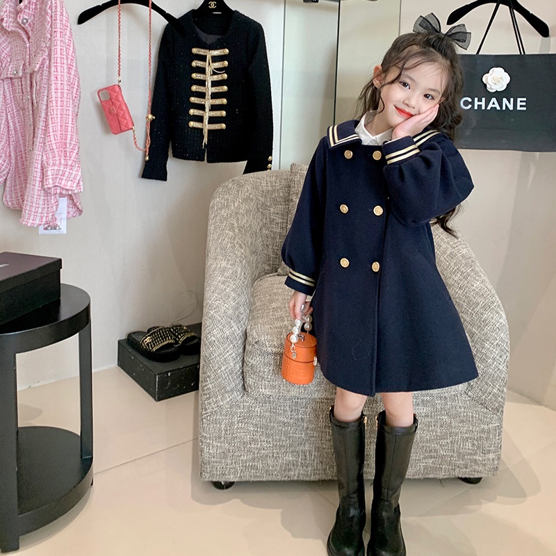 CATIMINI Áo Khoác Len Tay Dài Phong Cách Hàn Quốc Thời Trang Thu Đông Hàng Mới Dành Cho Bé Gái