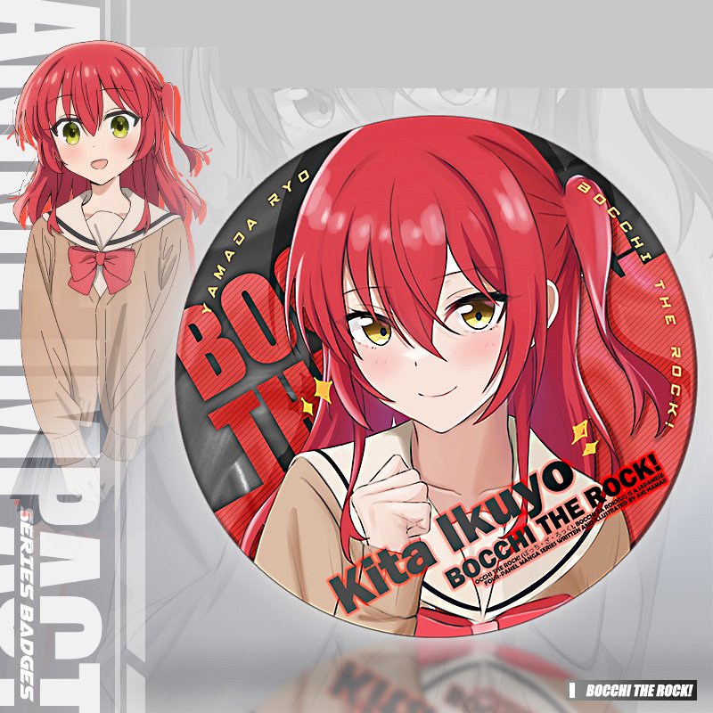 Huy hiệu IN HÌNH Bocchi The Rock ver 2 MÀU khoác manga anime chibi quà tặng xinh xắn độc đáo