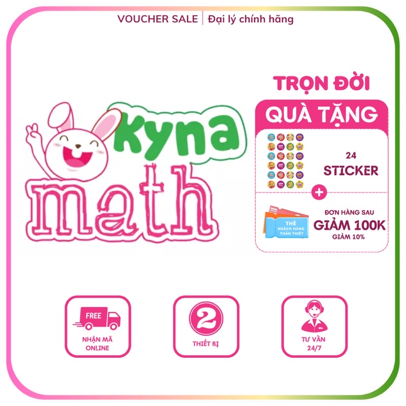 Toán Kyna cho bé (Finger Math 3-8 tuổi/Soroban/Primary Math Toán tiểu học)