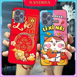 (Mẫu Mới) Ốp Realme C35 / C33 In hình Mèo thần tài tết