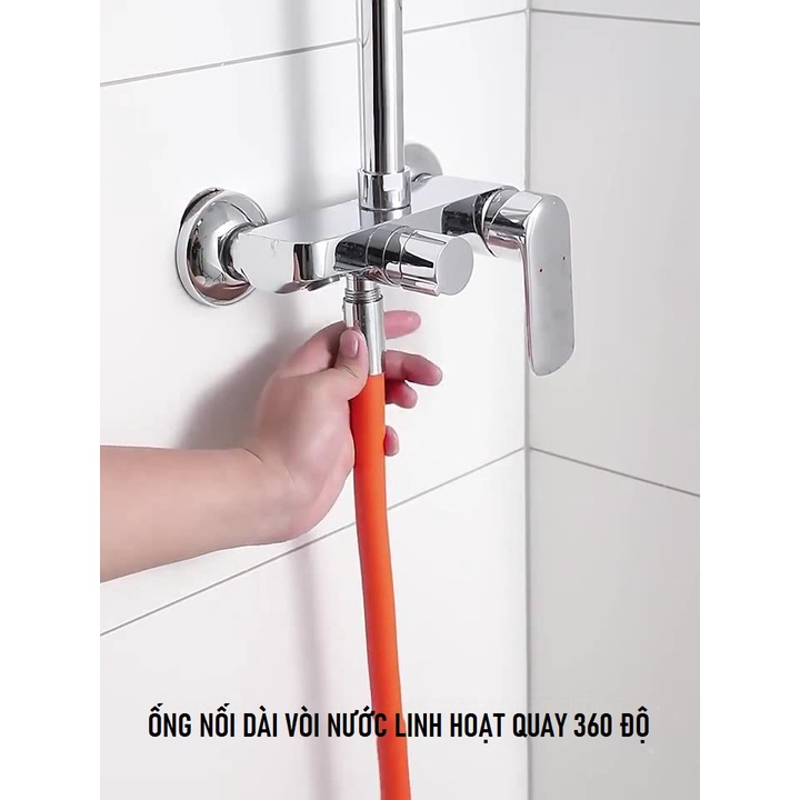 Ống Nối Dài Vòi Nước Thông Minh Quay 720 Độ, Chất Liệu Thép Không Gỉ Cao Cấp, Giúp Điều Chỉnh Áp Lực Nước Mạnh - Yếu