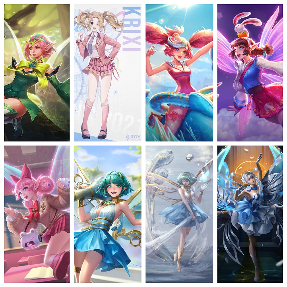 Set Poster A4 in hình Liên quân game Arena of Valor áp phích anime chibi treo tường xinh xắn độc đáo sưu tầm