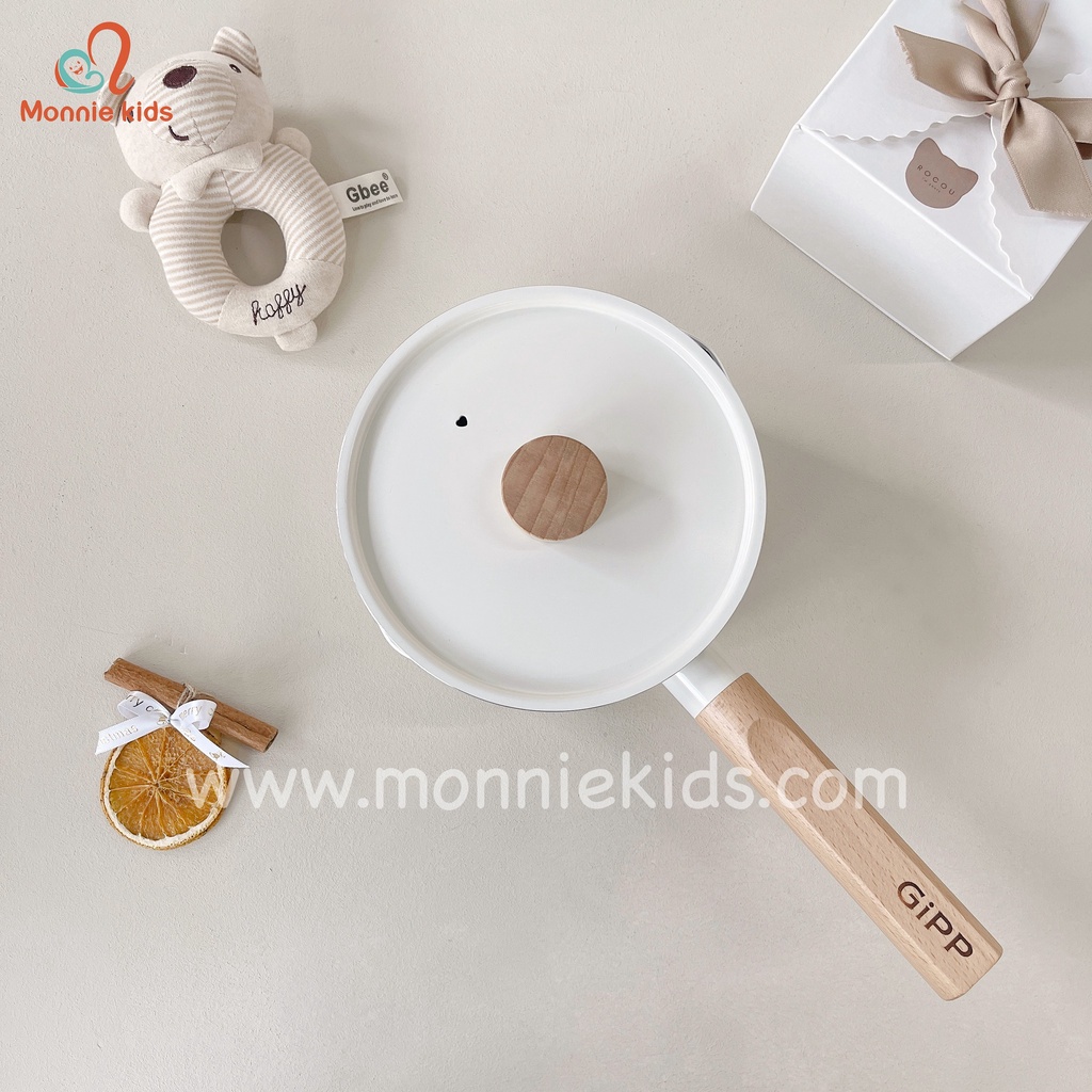 Nồi nấu bột chống dính cho bé GIPP Hàn Quốc, nồi nấu bột cho mọi loại bếp - Monnie Kids
