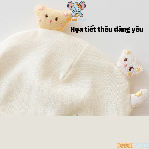 Mũ Sơ Sinh Cao Cấp Siêu Mềm, Mịn Cho Bé Họa Tiết Mèo Con Cực Xinh Cho Bé 0-3 Tháng Doomi Store - SP363