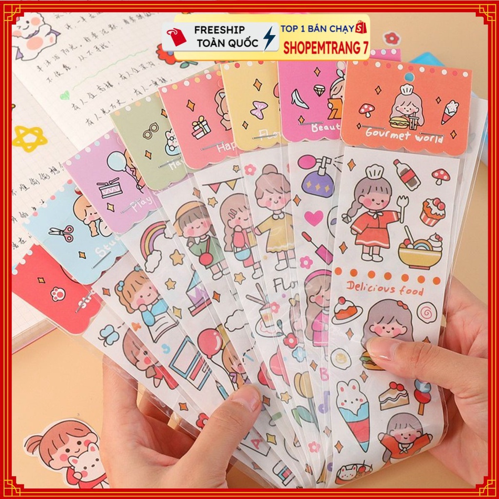 PVN26046 Sticker dán vở, sổ tay hoạt hình T2 .