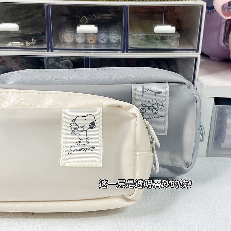 Bóp Hai Lớp Bề Mặt Thô In Họa Tiết Hoạt Hình Dễ Thương Kích Thước Lớn