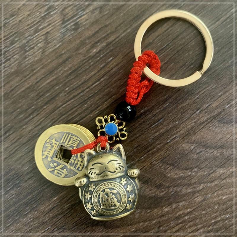 Móc Khoá Mèo Thần Tài 2023 Keychain Cute