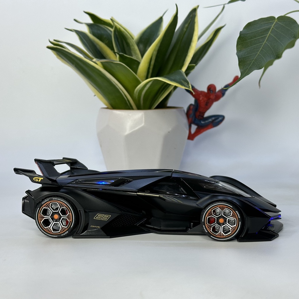 Mô hình siêu xe Lamborghini V12 Vision GT tỷ lệ 1:24 bằng kim loại hơi hướng giống tàu vũ trụ