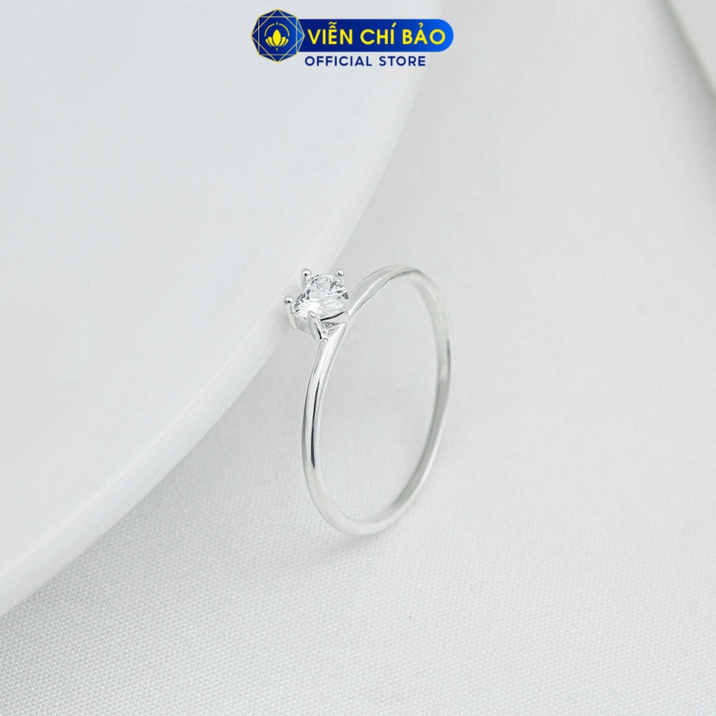 Nhẫn bạc nữ trái tim đá chất liệu bạc 925 thời trang phụ kiện trang sức nữ Viễn Chí Bảo N400869