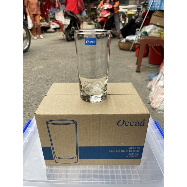 Cốc Cao Trơn B00412-350ml-Ly Thủy Tinh-Cốc Thủy Tinh Ocean-6cái/Hộp