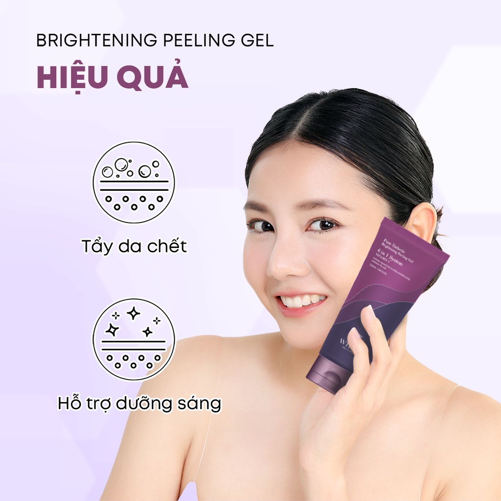 Combo 2 Tẩy Tế Bào Chết Da Mặt Vitamin C 6in1 Hàn Quốc WHISIS Pure Esthetic Brightening Peeling Gel Sáng Đều Màu Da