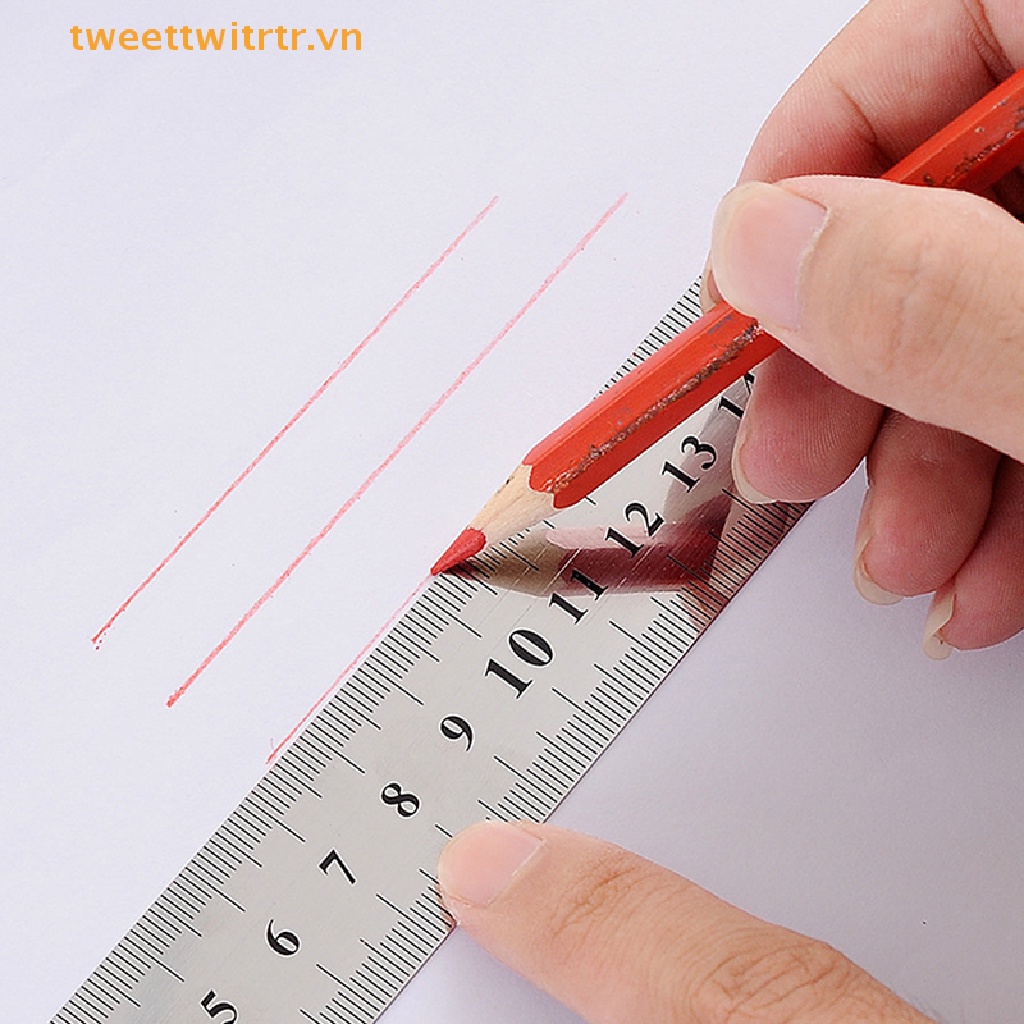 Thước Đo Hai Mặt Bằng Thép Không Gỉ 15-30cm