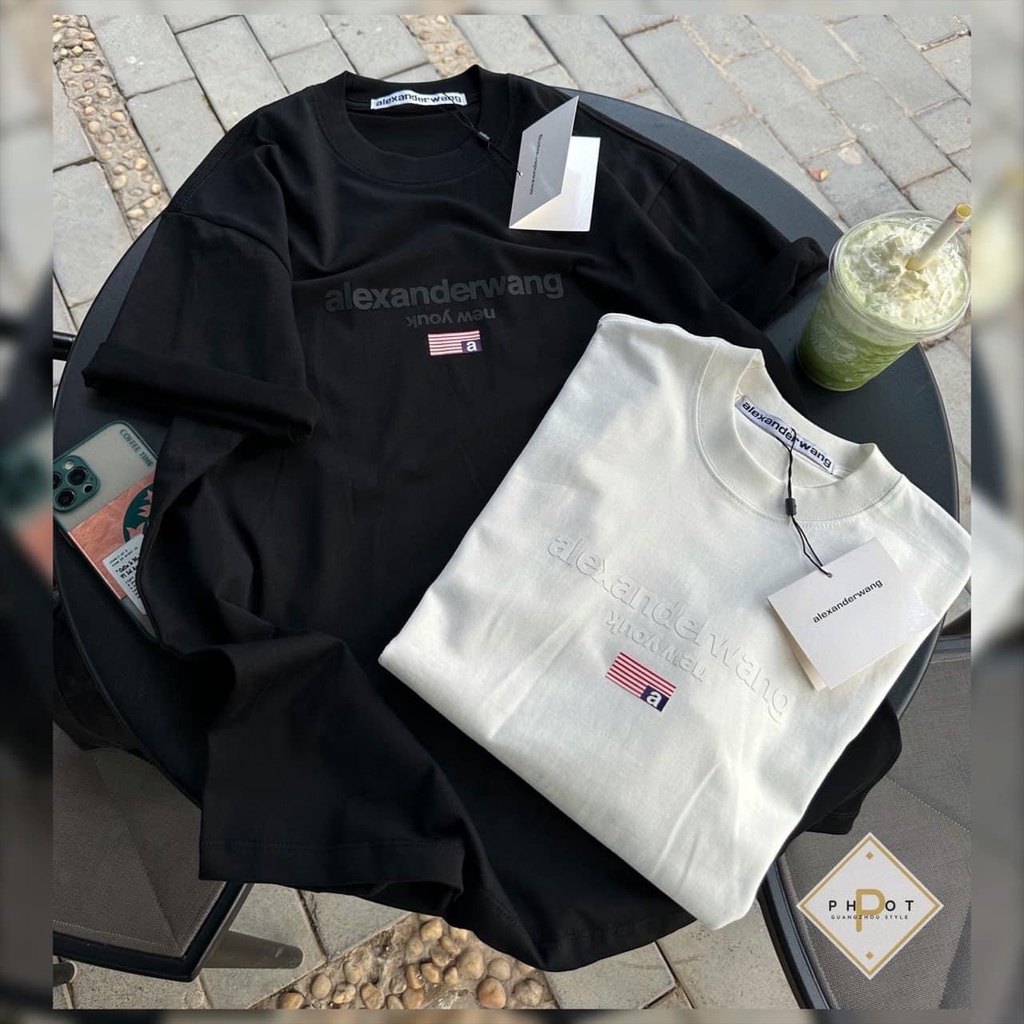 Áo Thun In Chữ Nổi  Alex Dáng Rộng Nam Nữ Dáng Rộng Tay Lỡ Basic