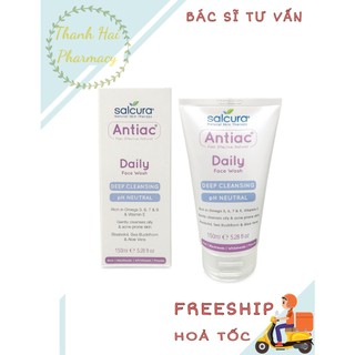Sữa rửa mặt ngăn ngừa mụn Salcura Daily Antiac Face Wash 150ml