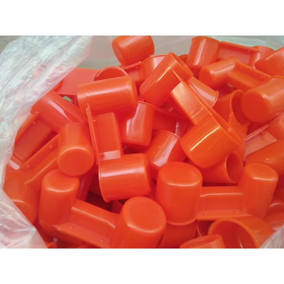 Hanpet.GV- Bộ 5 chiếc Núm uống tự động gia cầm (màu cam) máng uống tự động cho gà / máng uống chim / chén