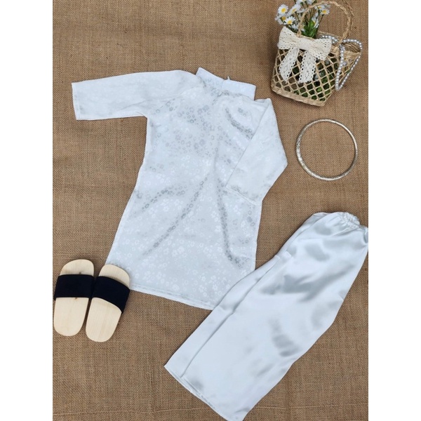 Áo dài Gấm hoa Bé Gái