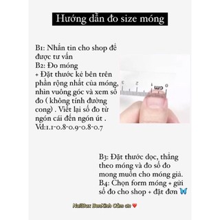 nailbox thiết kế nơ - size và form ib