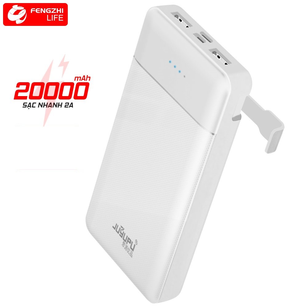 Sạc dự phòng 20000mAh FENGZHI LIFE PX20L kèm giá đỡ điện thoại đèn led hiển thị pin trâu cao cấp