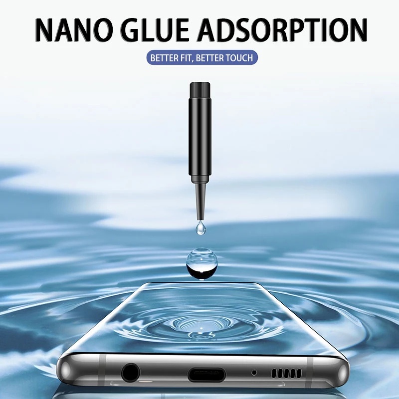 Bộ Kính Cường Lực Dán Màn Hình Cong Nano Chống Tia UV Cho Xiaomi Mi 13 12 Pro 11 10 Ultra Note 10 Lite Pro