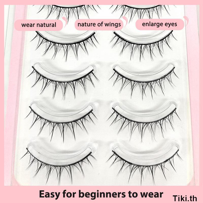 yakult Bộ 5 Cặp Lông Mi Giả Dày Tự Nhiên Dành Cho Người Mới Bắt Đầu