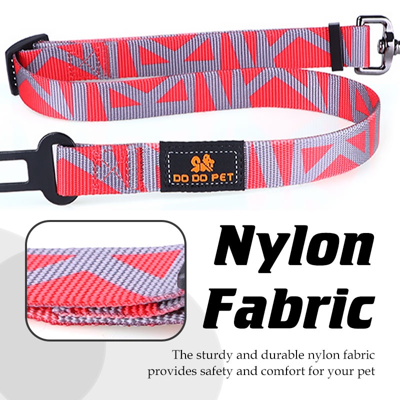 HamshMoc Dây Thắt Lưng An Toàn Cho Thú Cưng Trên Xe Hơi Bằng Nylon Co Giãn Kèm Móc