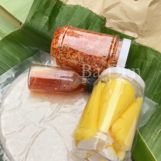 Combo 3 - 5oogr bánh tráng phơi sương +2oogr ruốc hành phi ,3oogr bơ tặng chai sốt tắc
